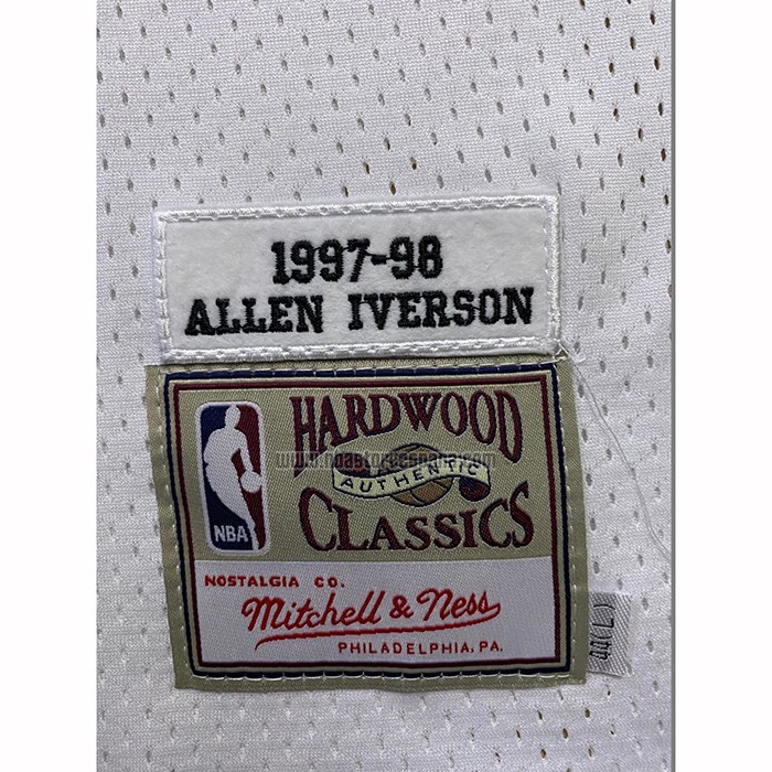 Camiseta Philadelphia 76ers Allen Iverson NO 3 Retro Blanco